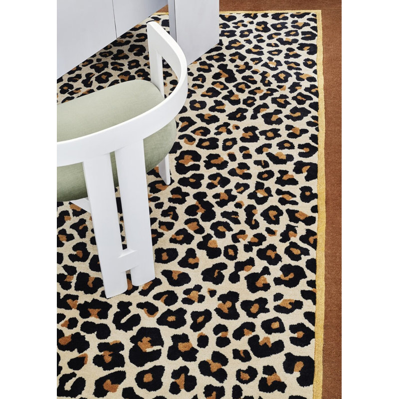 Fauve Handmade Wool Animal Print Area Rug, Rectangle 5'7" x 7'10"