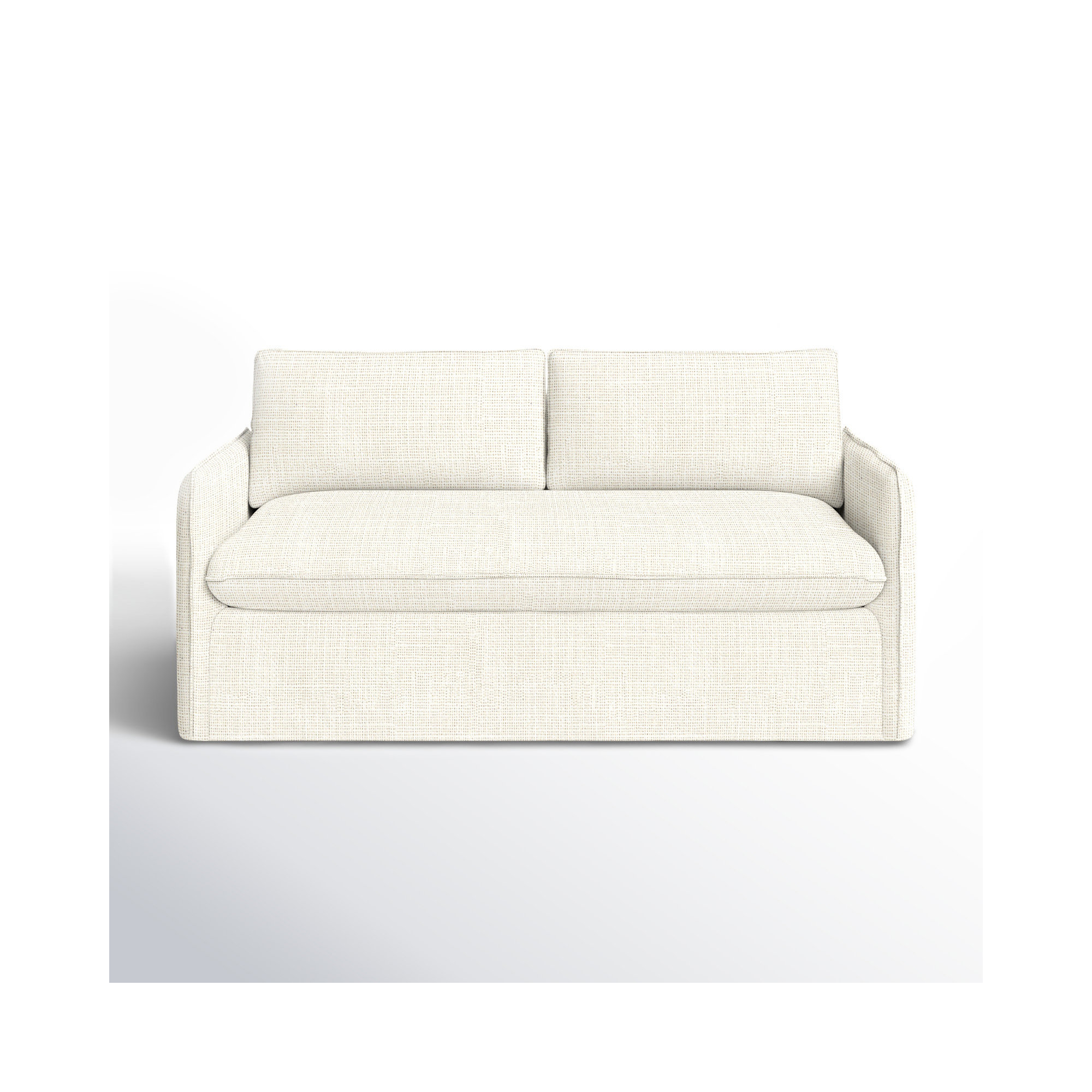 Bellatrix 72'' Upholstered Loveseat, Conversation Pearl Basketweave