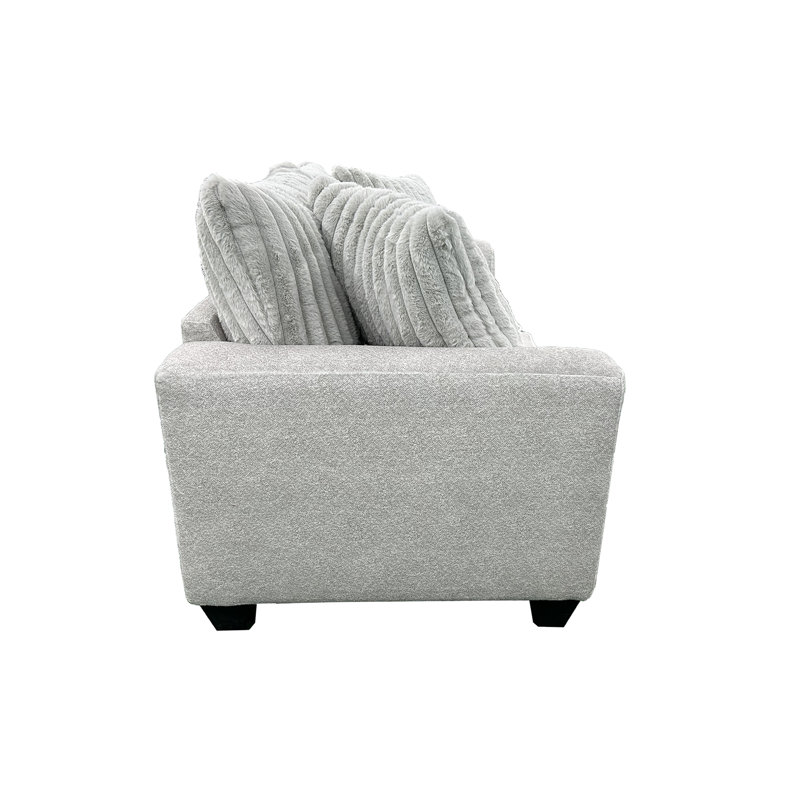 Broadway Microfiber Loveseat, Gray