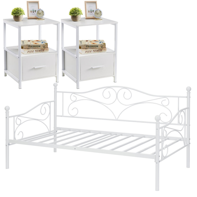 Ensemble de chambre à coucher configurable Kempst, Blanc