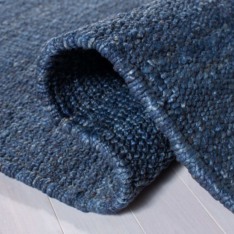 Natural Fiber Three Hundred Sixty Eight Area Rug In Navy, Rectangle 4' x 6'