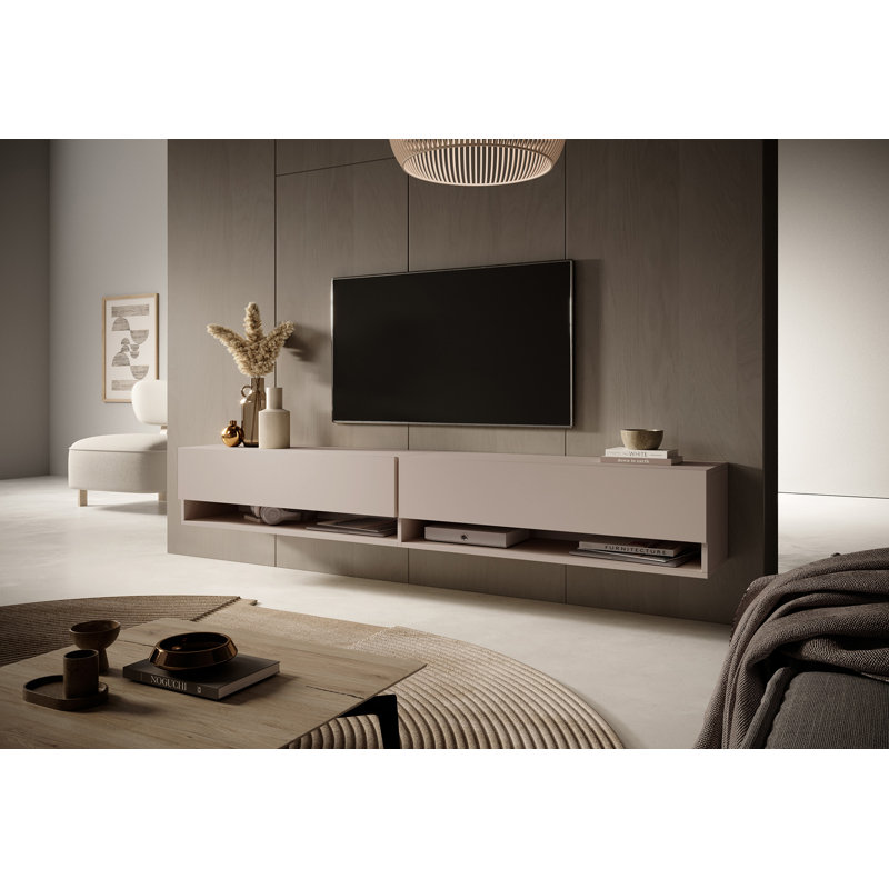 Hesketh Unfinished Floating TV Stand for TVs up to 75", Grey