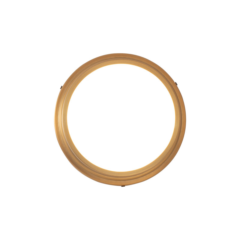 Campa LED Flush Mount, 2.5" H x 8" W x 8" D, Aged Brass
