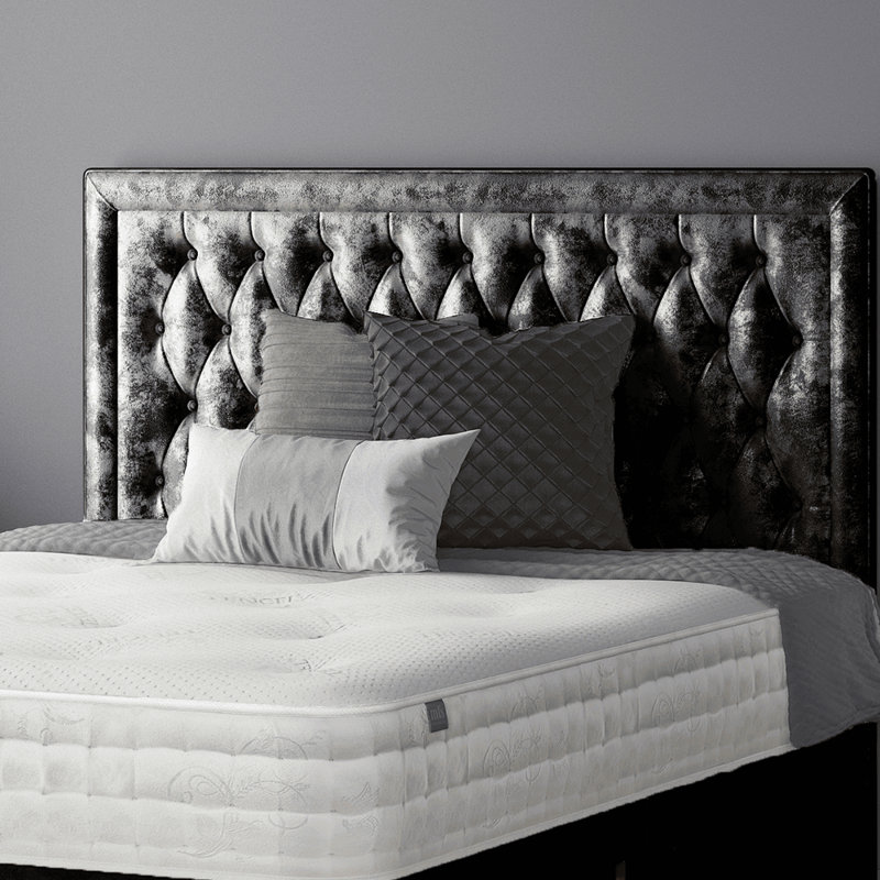 Scarborough Upholstered Headboard, Double (4'6), Black