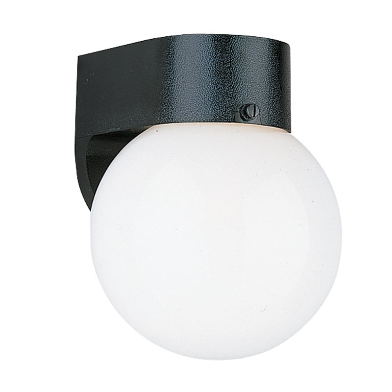 One Light Outdoor Wall Lantern from Generation Lighting , Black, No