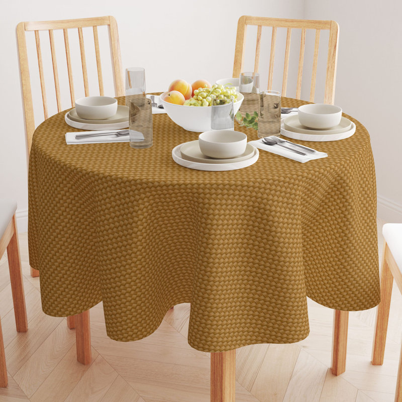 Wagenen Geometric Round Tablecloth, 90" x 90"