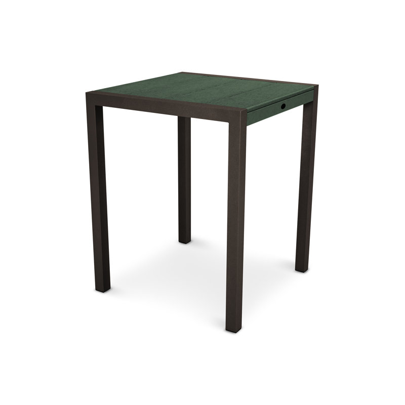 TREX Outdoors Surf City Counter Table, Textured Bronze/Rainforest Canopy, 30" x 30"