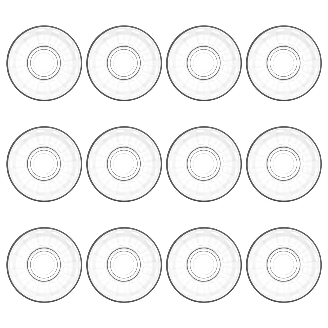 LAV - Klasik Dimpled Glass Tea Cup Saucers - 10cm