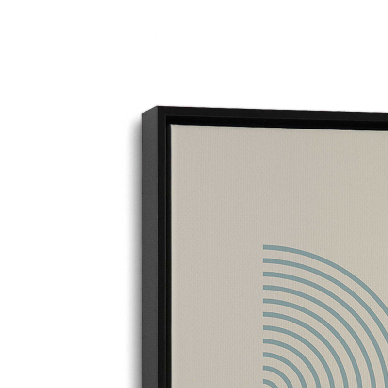 Midnight Bauhaus Composition, reproduction d'art sur toile encadrée, H 18,75 po x l 12,75 po, Noir satiné