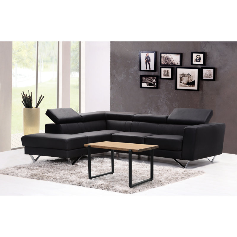 Table basse rustique en noyer massif, 99 cm (39 po), idéale pour les salons modernes. Dimensions : 96,5 cm x 53 cm (37,98 po x 20,92 po).