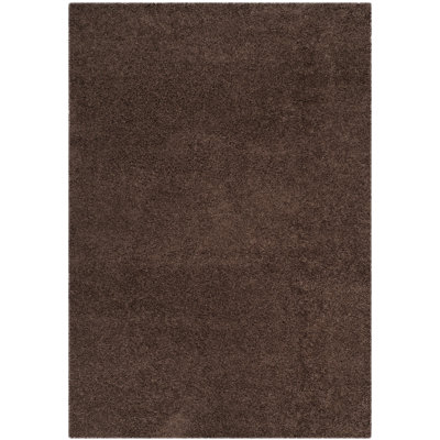 Tapis à poil long performance de couleur unie Rizco