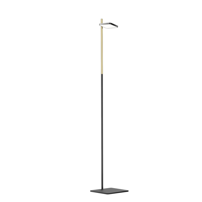 Talia Floor Lamp, Black/Brass