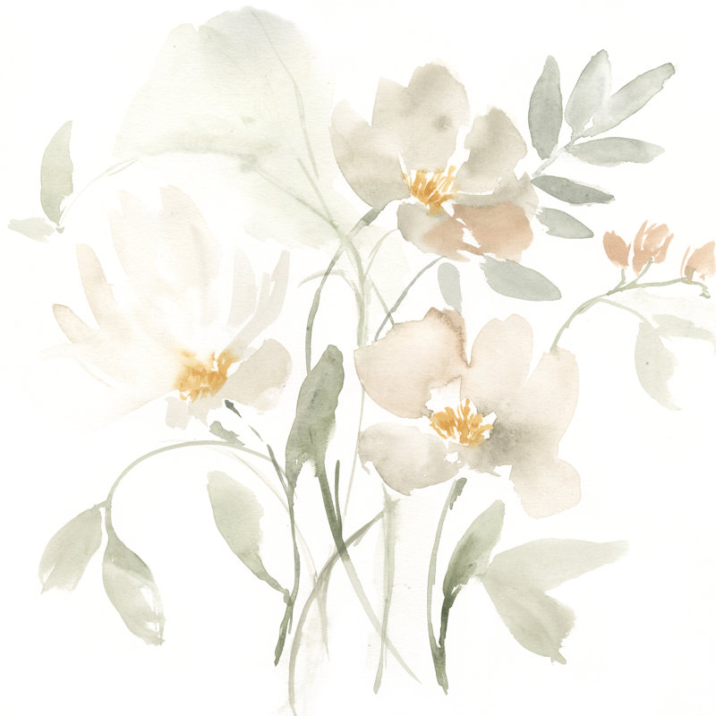 Whispering Petals I, H 20 po x l 20 po