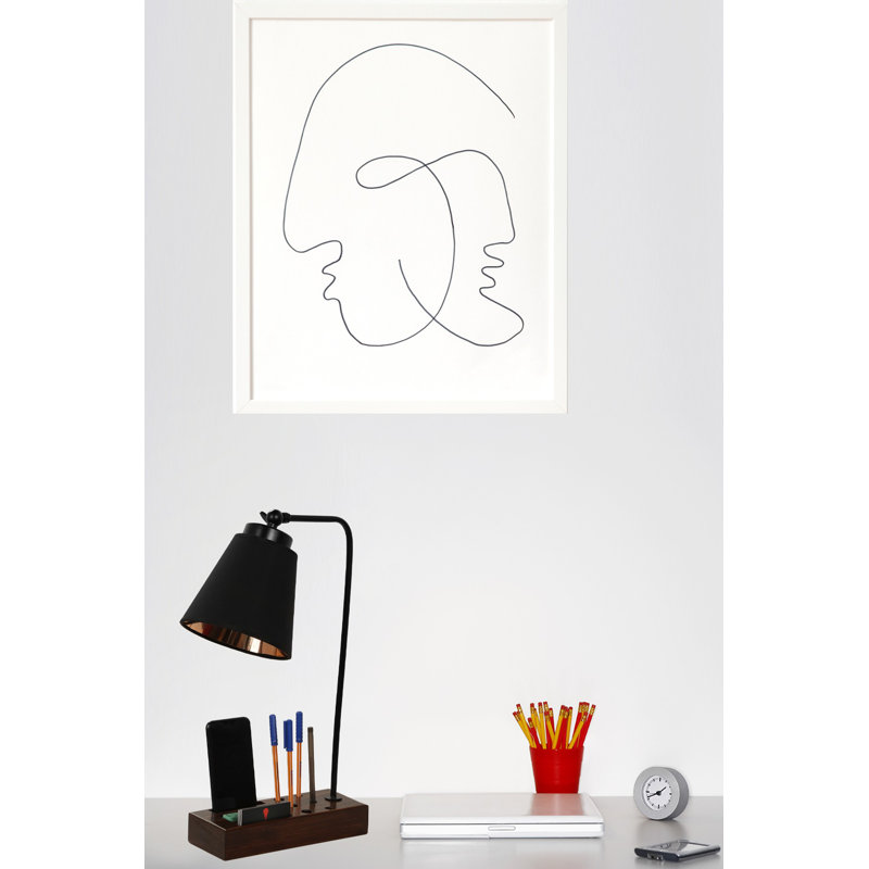 Lampe de bureau brune 17,72 po Oswalt