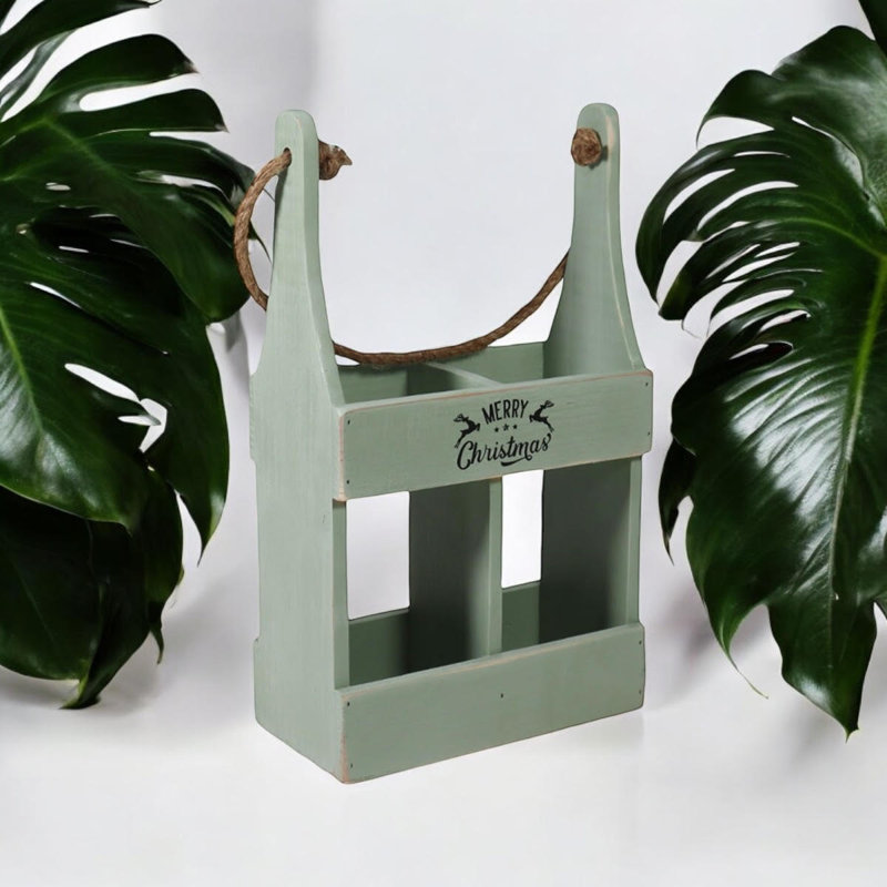 Annalisa 2 Bottle Tabletop Wine Bottle Rack, Green