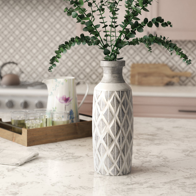Kingston Stoneware Table Vase, 16" H x 6" W x 6" D