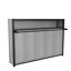 Lit escamotable simple avec tablettes, lit mural en métal au design pliable et peu encombrant, gris-17243820