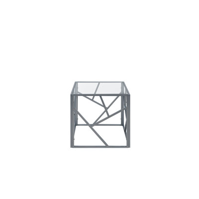 Marquise Glass Top Frame End Table