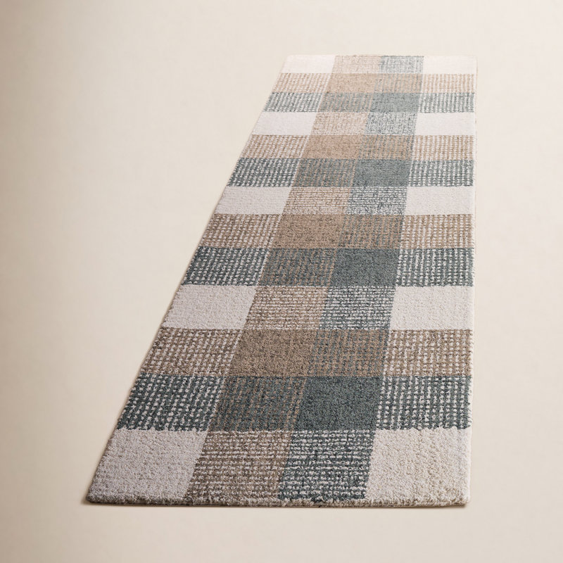 Tapis en coton touffeté à la main genre, Tapis de couloir 2 pi 3 po x 8 pi