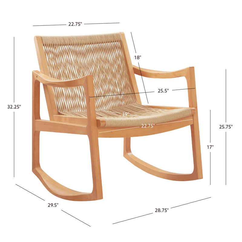 Chaise berçante Alwyn, Naturel