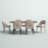 Etna 6-Person Solid Wood Trestle Dining Set