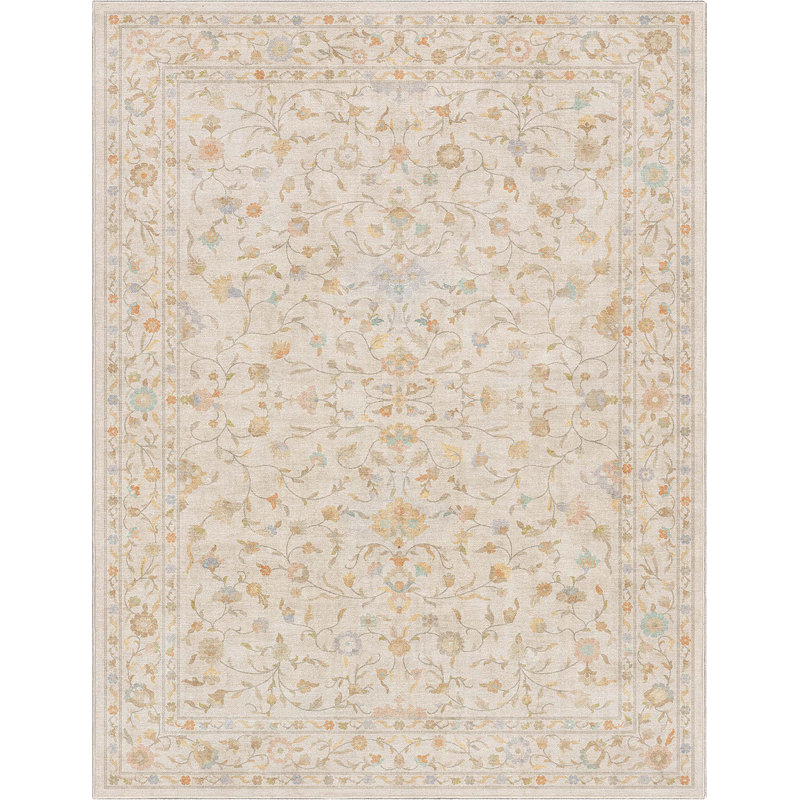 Tapis beige Bungalow Bungalow Aylena Hereke, Rectangle 9 pi 10 po x 13 pi