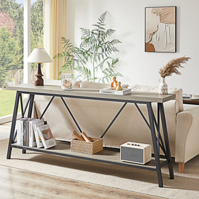 Console pour canapé extra longue avec tablettes