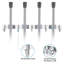 Stainless Steel Broom Storage with 4 Racks and 5 Hooks-1840784585