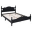 Base de lit plateforme en bois, lit plateforme de style rétro avec support en lattes de bois
