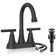Centerset 2-handle Bathroom Faucet with Drain Assembly
