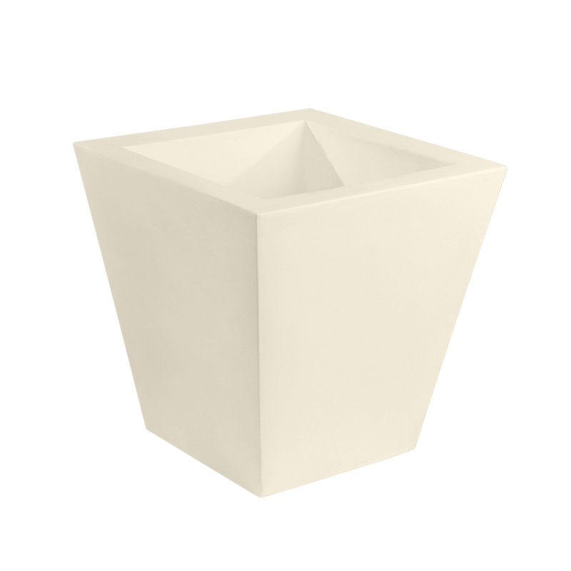 Cono Resin Pot Planter, Ecru, 19.75" H x 19.75" W x 19.75" D