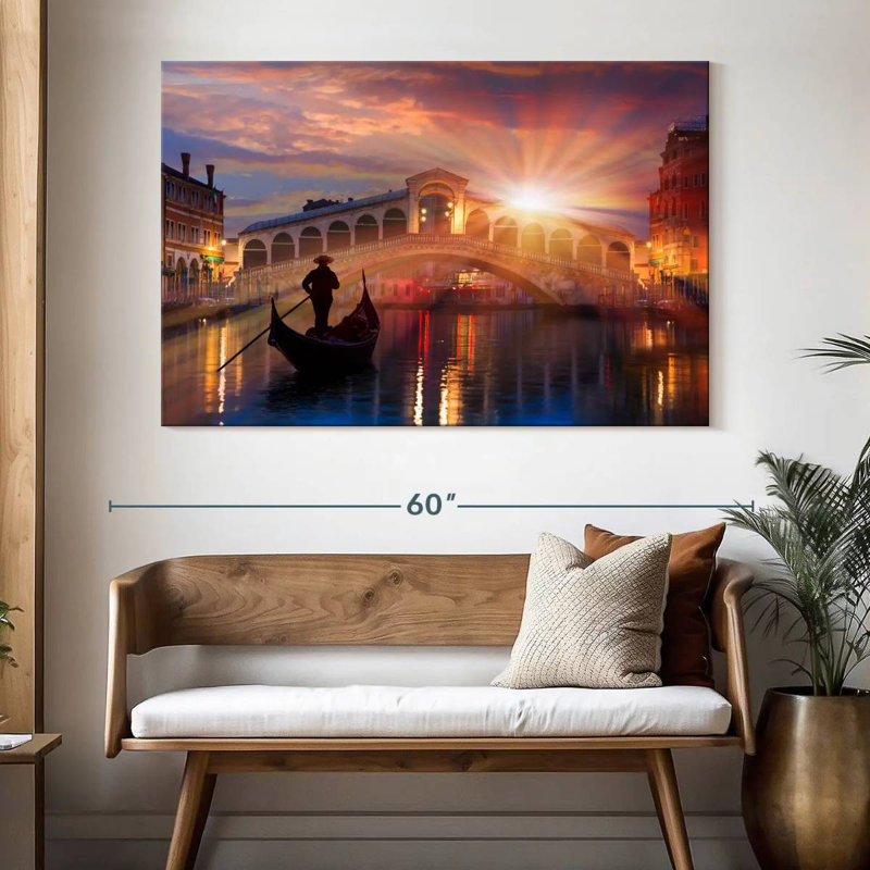 Nicci Gondola Ride In Venice, 34" H x 51" W