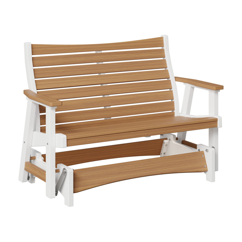 Berlin Gardens Bristol Double Glider, Natural Teak/White