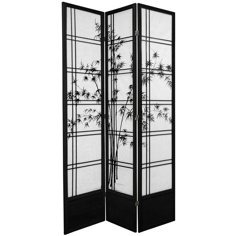 83.5" Bamboo Tree Double Cross Shoji Room Divider
