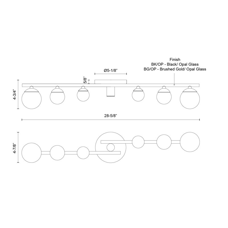 Kuzco Lighting Juniper 6 - Light Dimmable LED Vanity Light | Wayfair