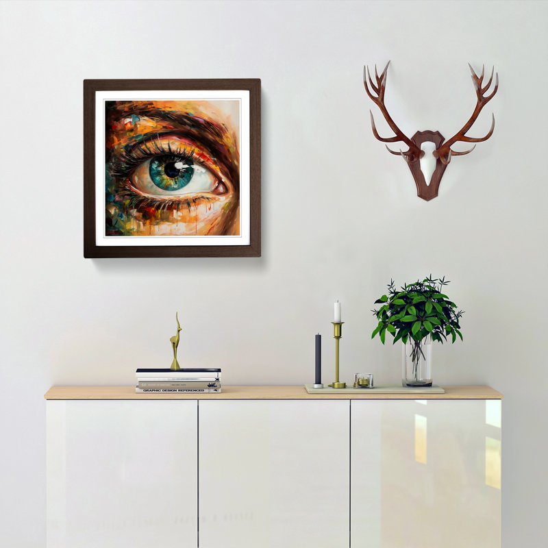 Single Picture Frame Print on Wood, Walnut