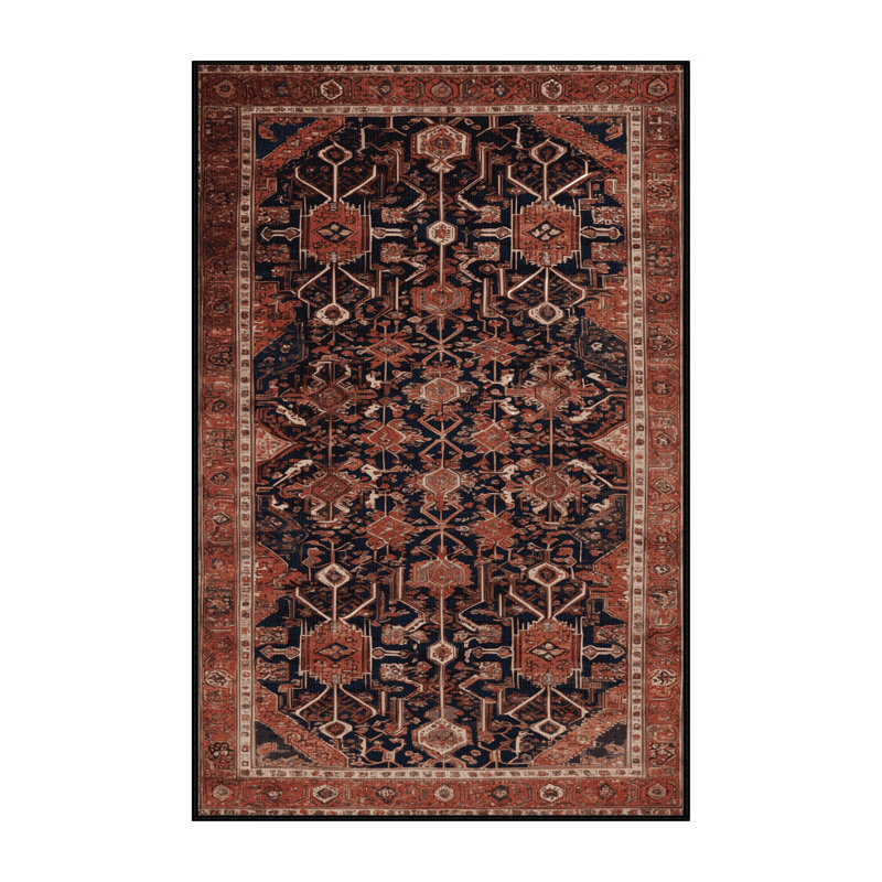 Tapis brun lavable à la machine, Rectangle de 5 pi x 8 pi