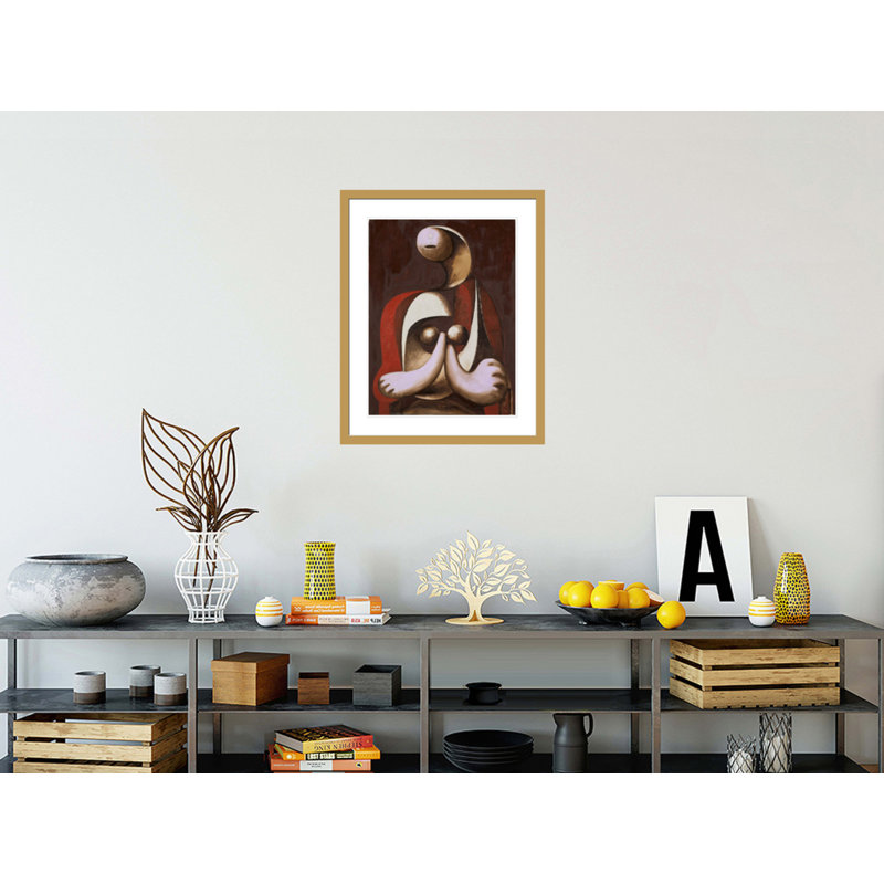 «Femme assise dans un fauteuil» par Pablo Picasso, impression giclée sur cadre, H 29,25 po x l 23,5 po