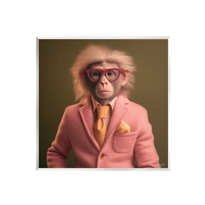 Az-149-Framed " Stylish Monkey Portrait " by Roozbeh