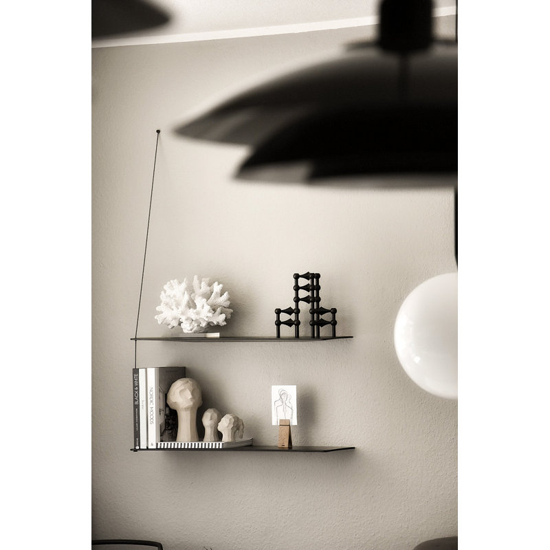 Stedge Shelf (60 Cm), Black, 47.2" H x 31.5" W x 8.7" D