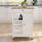 Rolling Kitchen Island Trolley With Drawer And Solid Wood Countertop Ample Space
