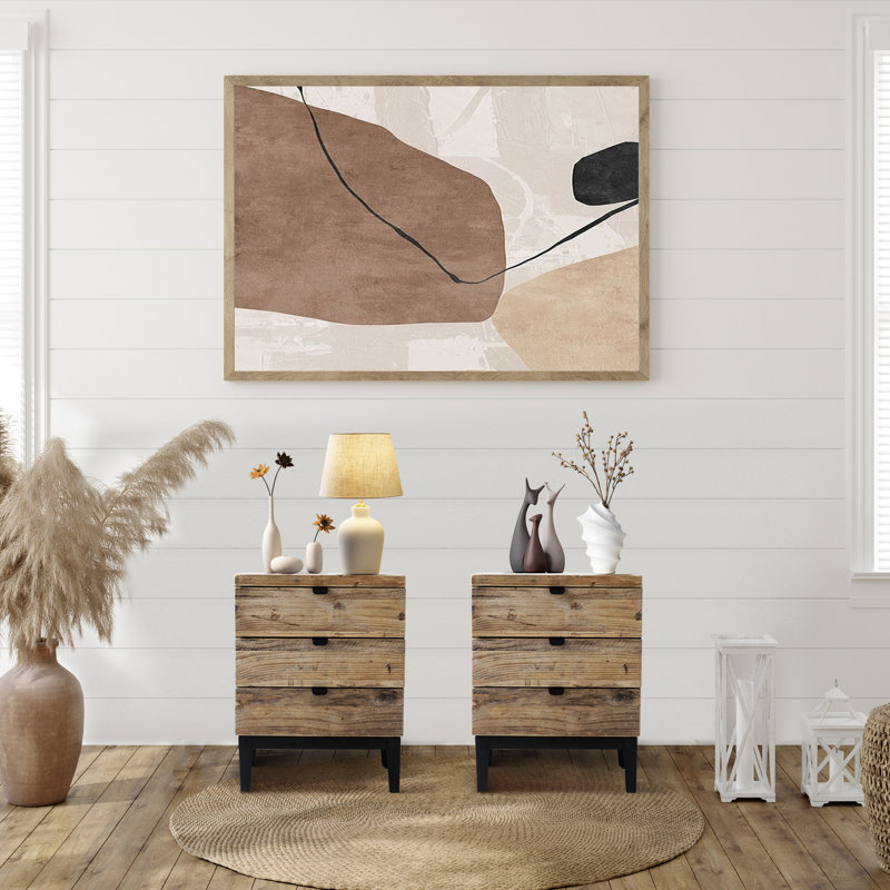 Table de chevet en bois récupéré de 17,7 po Earnhardt, table de bout rustique en bois récupéré (ensemble de 2), Ensemble de 2