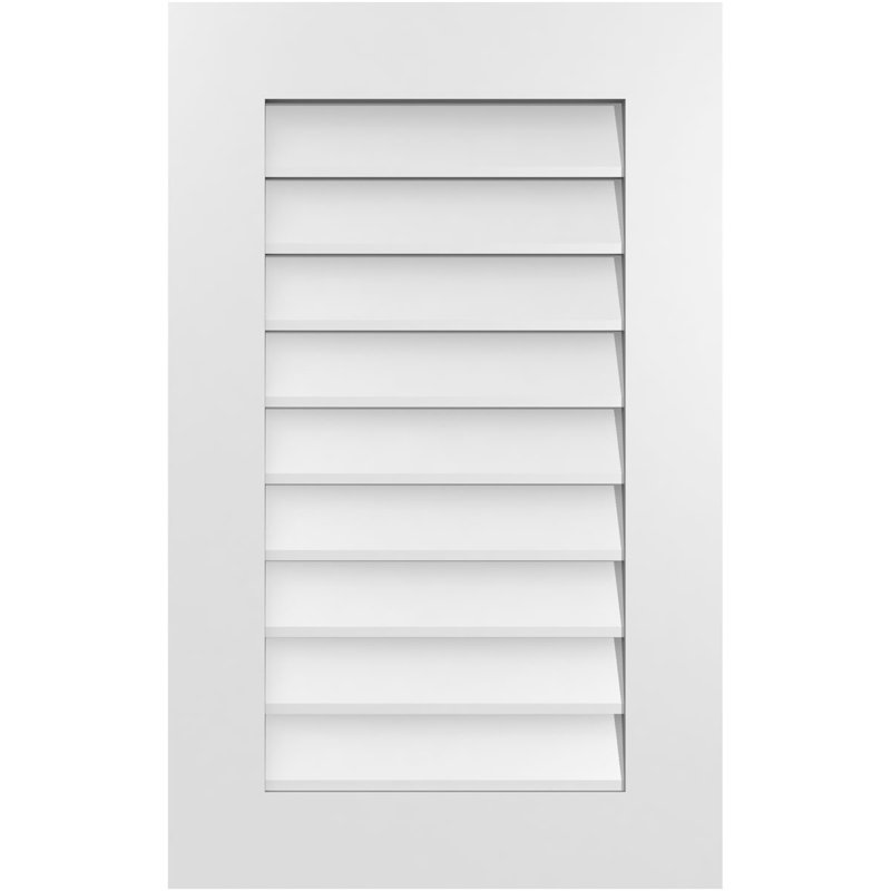 Vent à pignon rectangulaire en uréthane non-fonctionnel, H 32 po x l 20 po x P 1 po