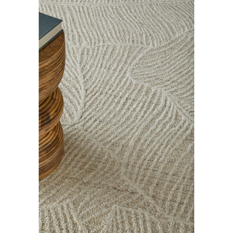 Winston Modern Floral & Botanical Area Rug, Rectangle 5' x 8', Ivory