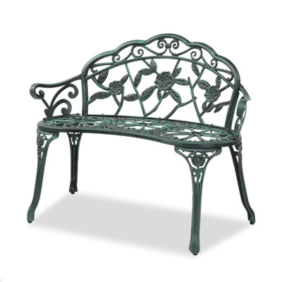 Banc de patio élégant en aluminium coulé
