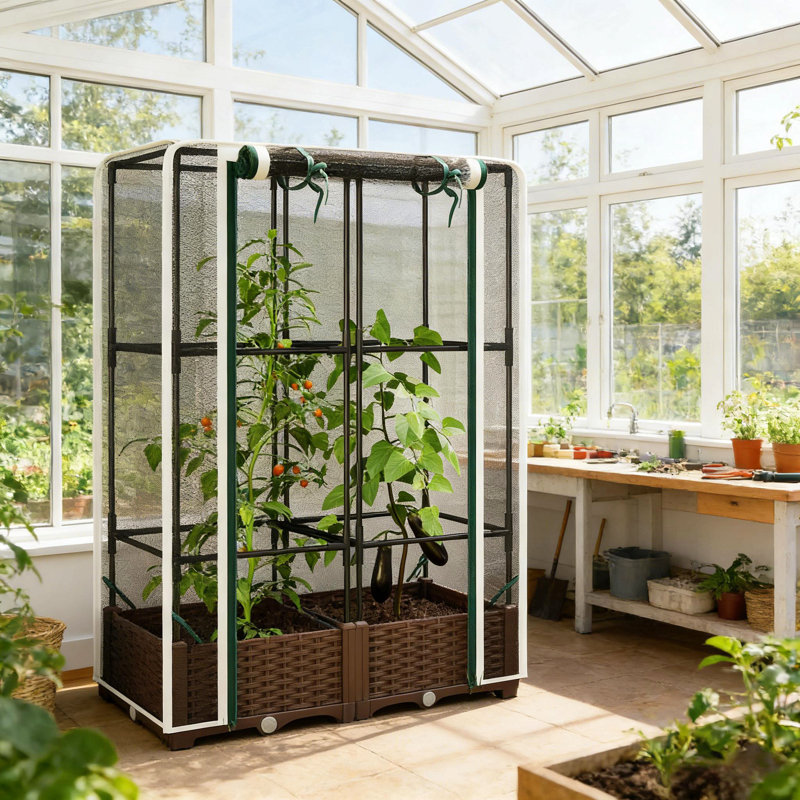Crop Cage,Raised Garden Bed,Plant Cage, White