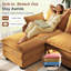 Canapé modulaire en U en chenille 6 pièces avec deux repose-pieds George-1107899836