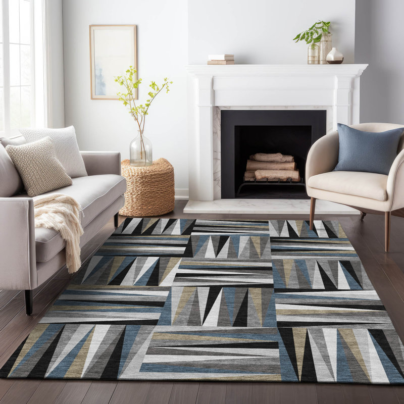 Tapis noir intérieur / extérieur Azura , 5' x 7'6"