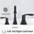 8 Inch Widespread Bathroom Faucet Matte Black - 2 Handles, 3 Holes, 360 Swivel Spout, Finish, Water Efficient Installation Method 2 8" Sink Hole Resists Spot & Scratch, Efficient, Easy Install-121628401
