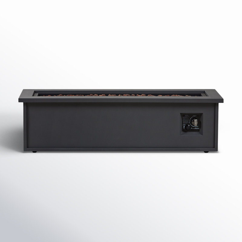 Mila 48" Weathered Slate Steel Propane Fire Pit Table